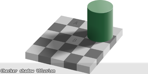 Checker shadow illusion